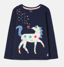 Load image into Gallery viewer, Joules Ava Long Sleeve Applique Artwork T-Shirt
